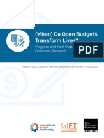 When Do Open Budgets Transform Lives Progress and Next Steps in Fiscal Openness Research