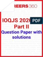 IOQJS 2020 21 Part II Question Paper With Answer Key
