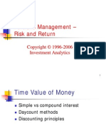 Investment Theory Portfolio Management - Risk and Return