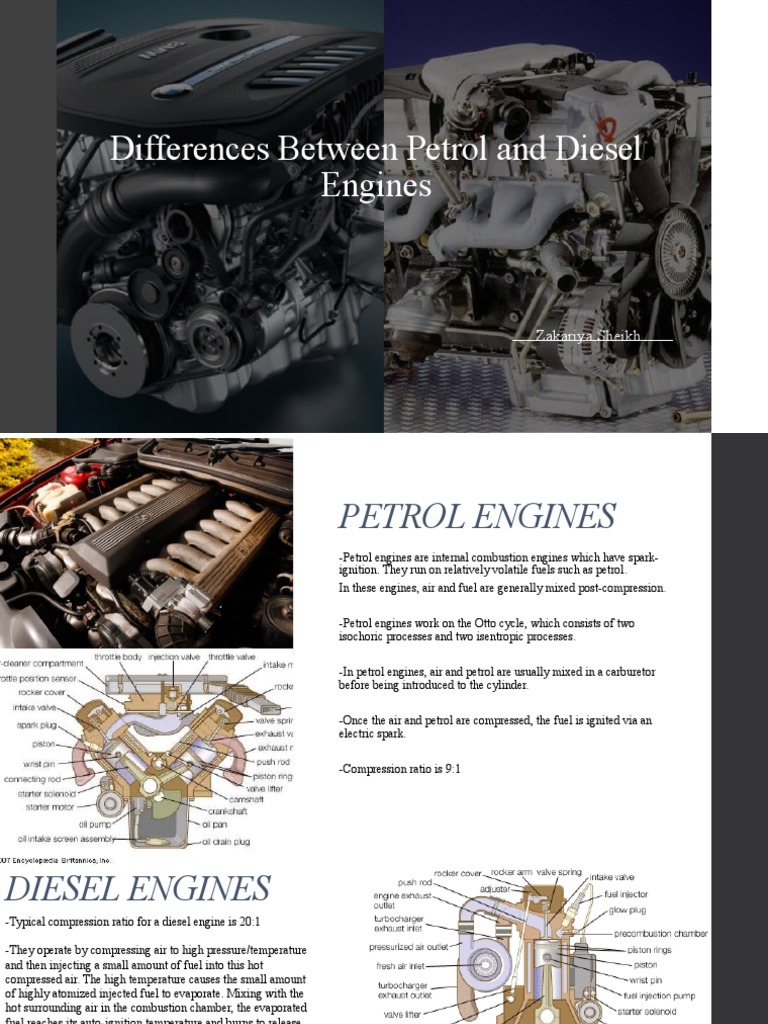 Differences Between Petrol and Diesel Engines PDF