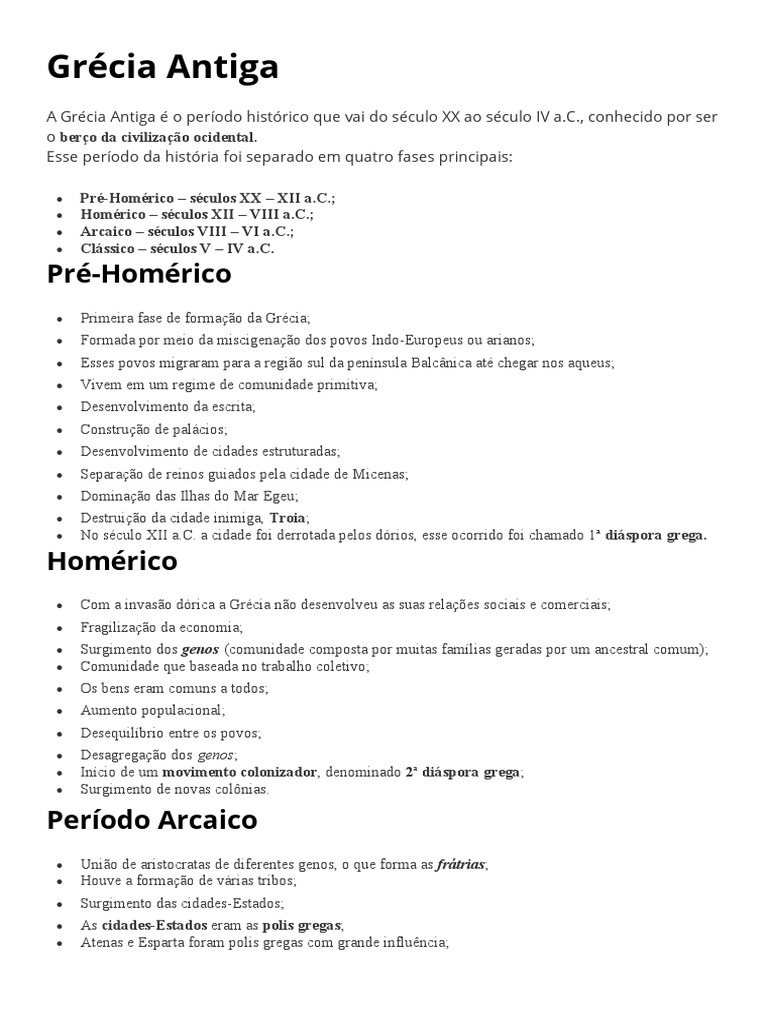 Grécia Antiga - 6 ano | PDF | Grécia Antiga | Grécia