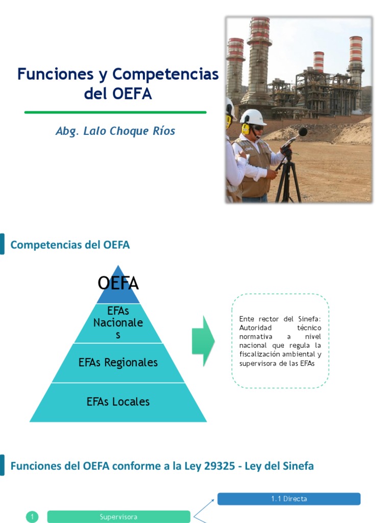 Funciones y Competencias Del OEFA | PDF