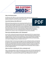 What is Fair Elections Ohio and FAQ About Repeal of HB 194