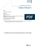 Tarea Virtual 3 Matematica Financiera - PDF VEGA