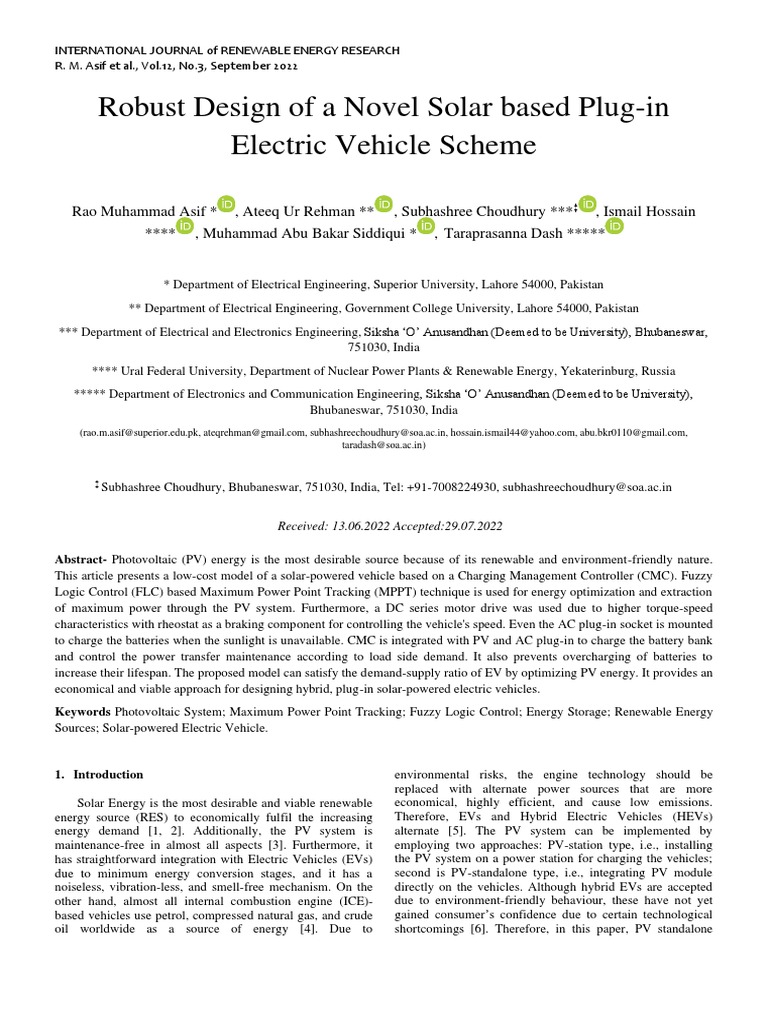Solar-Powered EV Charging System Design | PDF | Technology & Engineering