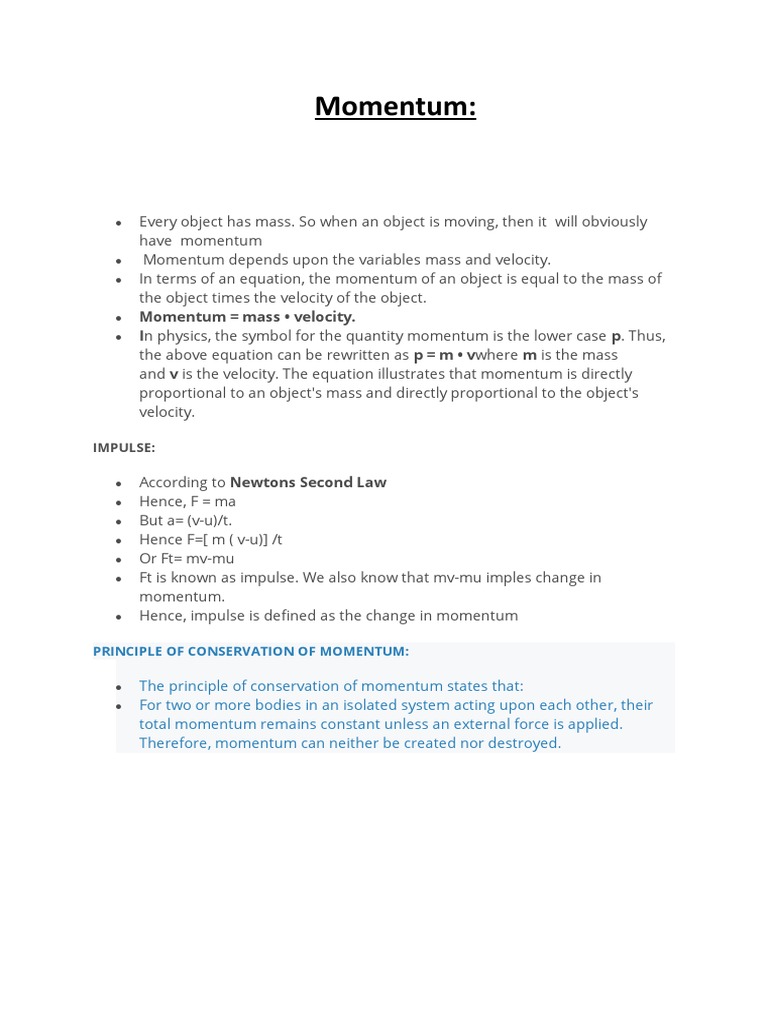 Momentum Pdf