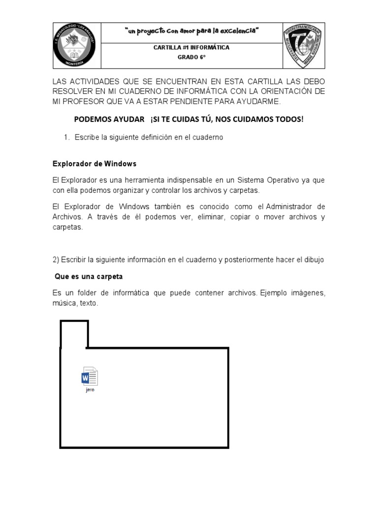 Actividades de Informática Grado 6 | PDF