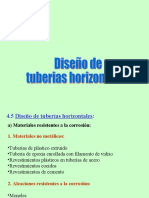 4.5 Diseño de Tuberías Horizontales