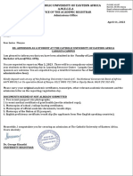 Admission Letter APP 00491