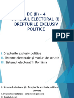 DC II 4 Sistemul Electoral. Drepturile Exclusiv Politice