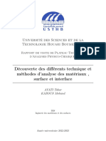 Rapport de Visite de Plateau Technique D'analyses Physico-Chimiques USTHB