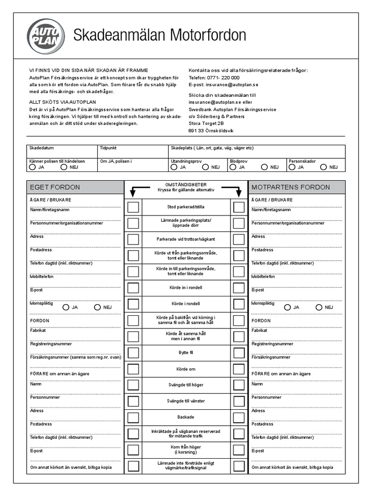 Skadeanm lan Motorfordon PDF