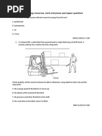 Past Paper Questions Energy Work and Power