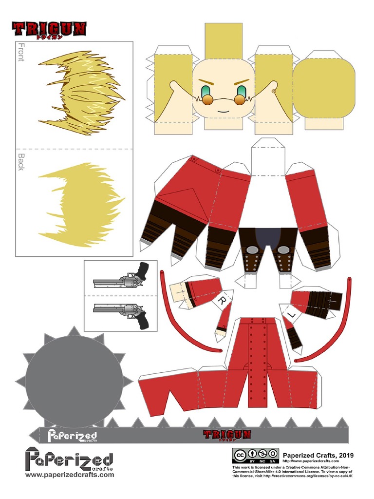 Trigun Vash The Stampede Papercraft PDF