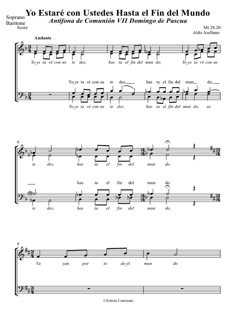 Yo Estaré Con Ustedes - Soprano, Baritone | PDF