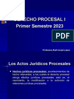 Derecho Procesal I 1sem 2023 Los Hechos y Actos Procesales