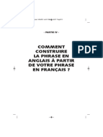 Extraits - P 313-333 - Comment Construire La Phrase en Anglais À Partir de Votre Phrase en Français + Exo