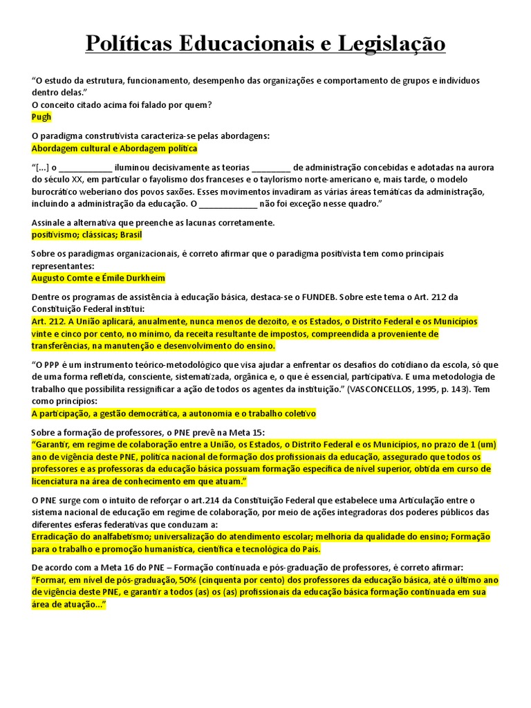 Políticas Educacionais e Gestão Escolar | PDF | Educação à distância ...