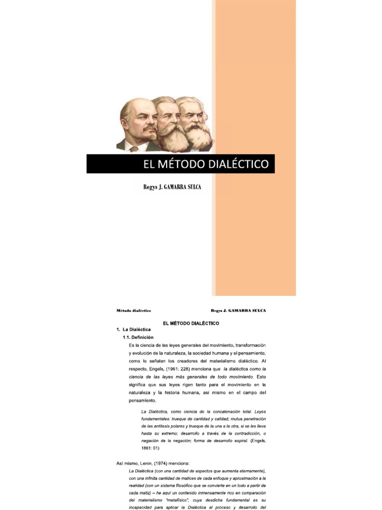 El Método Dialéctico | PDF