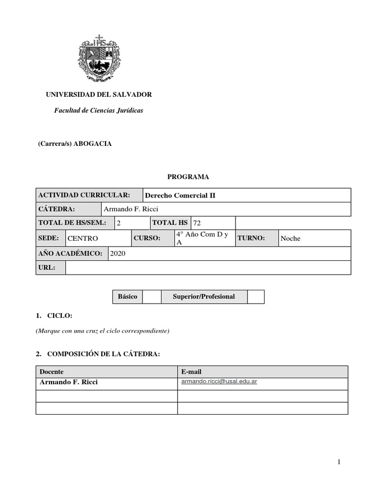 Centro Programa Derecho Comercial II Com A y D | PDF | Seguro | Ley de ...