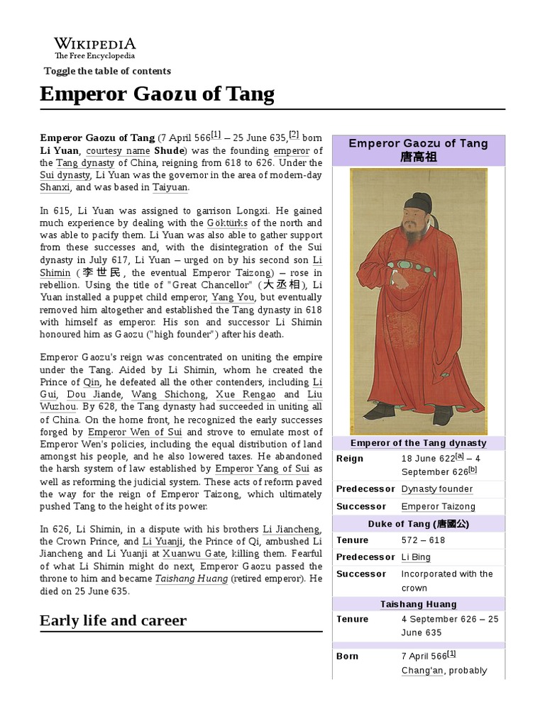 Emperor Gaozu of Tang PDF
