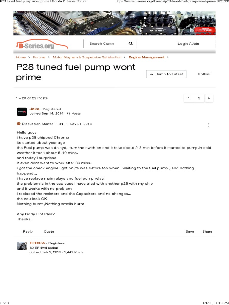 P28 tuned fuel pump wont prime Honda D Series Forum PDF