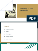 Vocabulary To Kill A Mockingbird