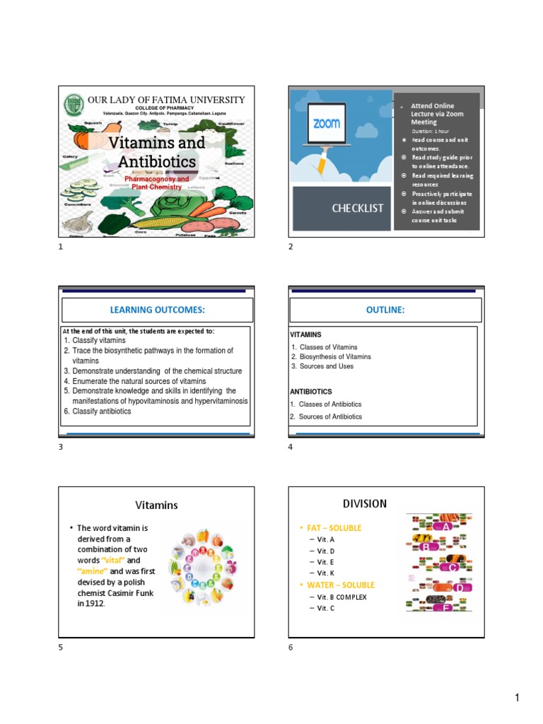 14 Vitamins and Antibiotics PDF Vitamin B12 Vitamin