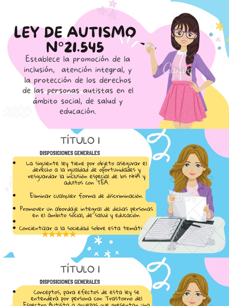 Ley de Inclusión para Personas Autistas | PDF