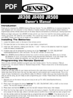 Download Jensen JR300 JR400 JR500 Manual by leroy1953 SN65386721 doc pdf