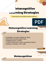 Metacognitive Learning Strategies