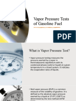 Vapor Pressure Tests of Gasoline Fuel