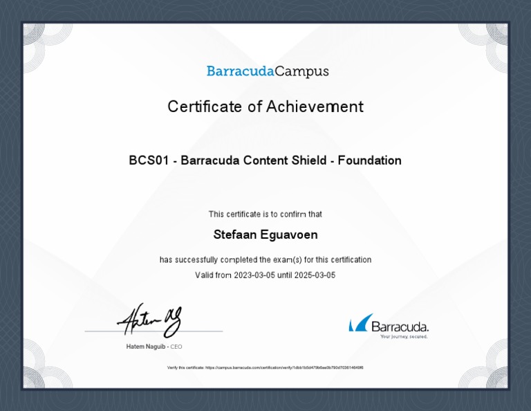 BCS01 BarracudaContentShield Foundation | PDF