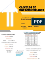 Calculos de Dotación de Agua