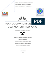 Propuesta de Plan de Competitividad Turistica de La Region de Puno