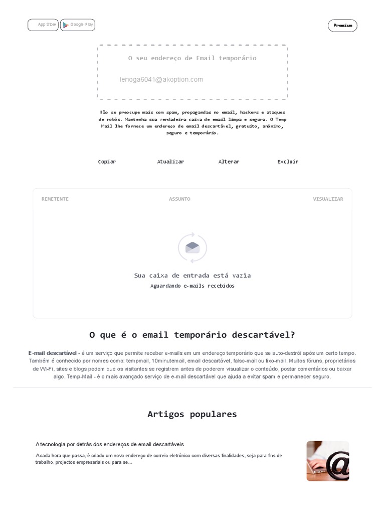 Temp Mail - E-mail temporário na App Store
