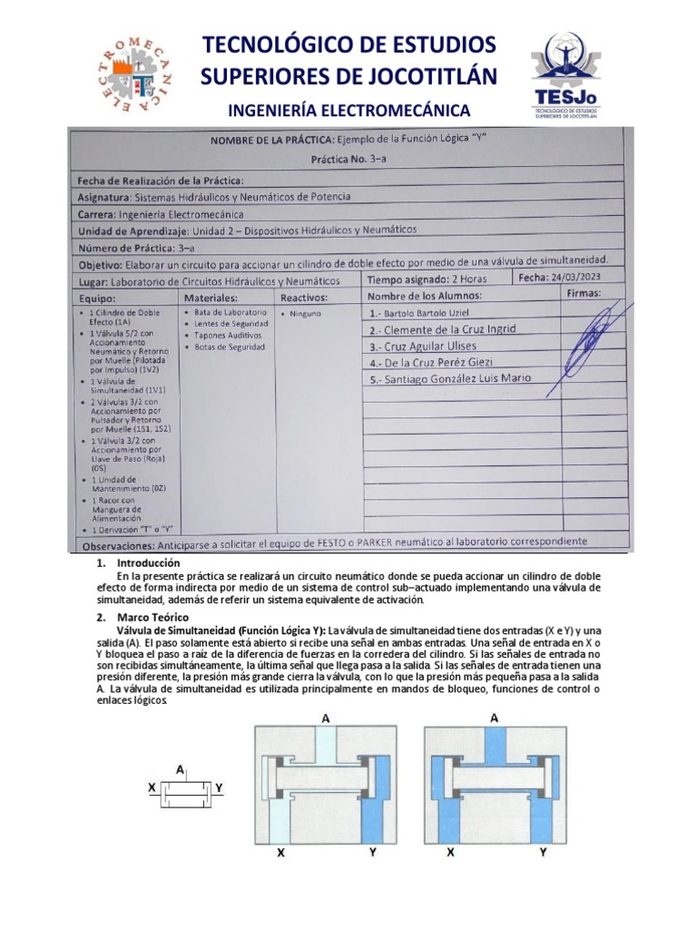Practicas 3a y 3b | Descargar gratis PDF | Neumática | Neumático