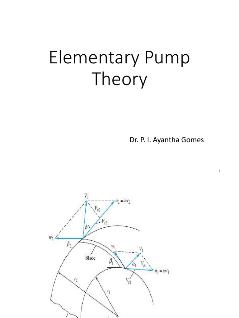 Elementary Pump Theory PDF Motion (Physics) Physics