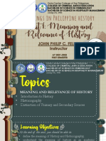 Chapter 1 Meaning and Relevance of History