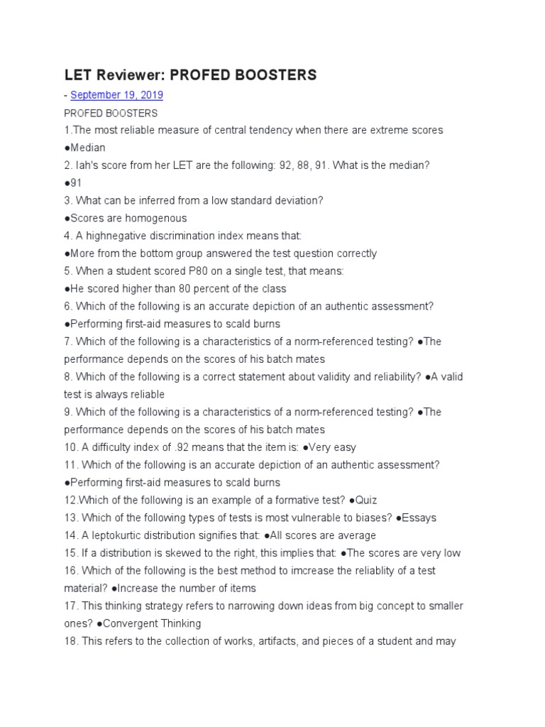 LET Reviewer-ProfEd | Download Free PDF | Constructivism (Philosophy Of ...