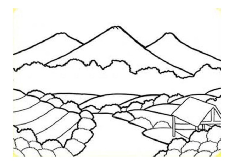 Mewarnai Pemandangan Gunung Part 1 | PDF