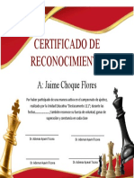 Certificado de Ajedrez