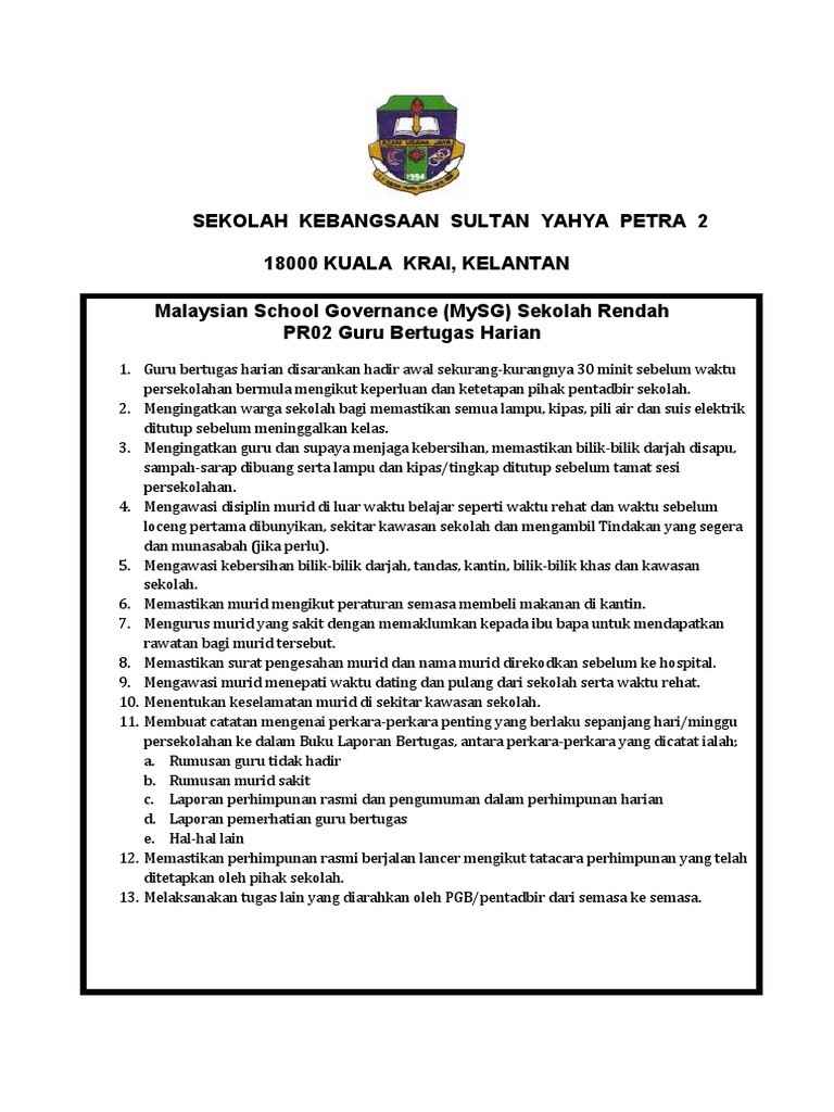 Jadual Bertugas Mingguan 2023 2024 Pdf