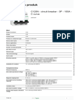 Lembar Data Produk: C120N - Circuit Breaker - 3P - 100A - C Curve