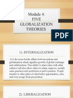 FIVE GLOBALIZATION THEORIES