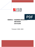 BUSINESS RESEARCH METHODS - Unit Guide
