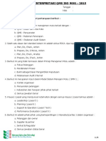 Pre Test Interpretasi ISO 9001 2015