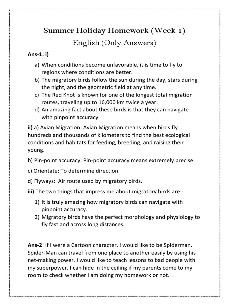 summer-holiday-homework-english-pdf