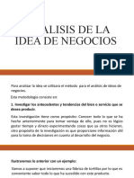 Analisis de La Idea de Negocios