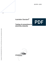 AS - 4741 - 2010 - Testing of Connections To LV Electricity Networks